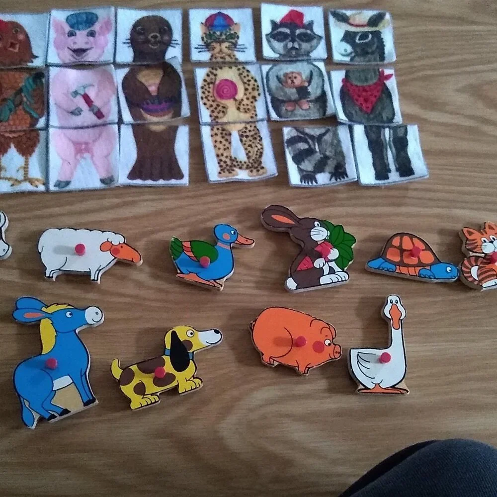 Magnetic Felt sorting matching animals used